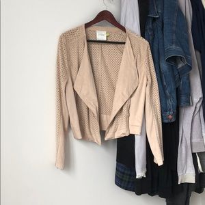 Suede beige jacket, size large